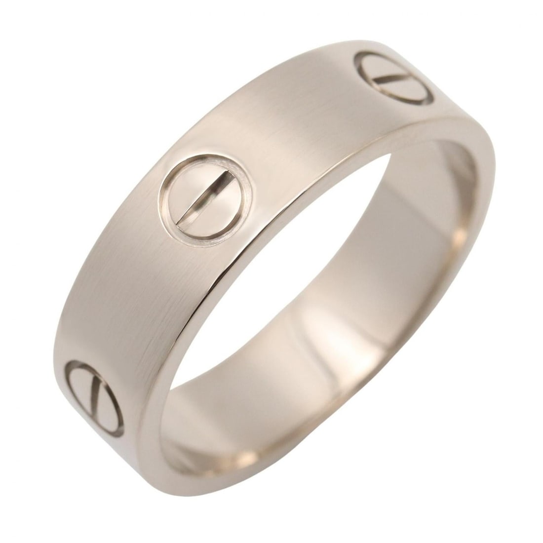 Cartier Love Ring, 18K White Gold (18KWG), Silver Tone, B4084700 (Men's/Women's): --- Catalog ---Category: SizeUS Size: 10Brand Size: 61Category: DesignType: Band ringColor: White goldMetal: GoldGender: Men,WomenMaterial: White gold (18K)Category: GeneralMPN: B4084700Brand: Cartier