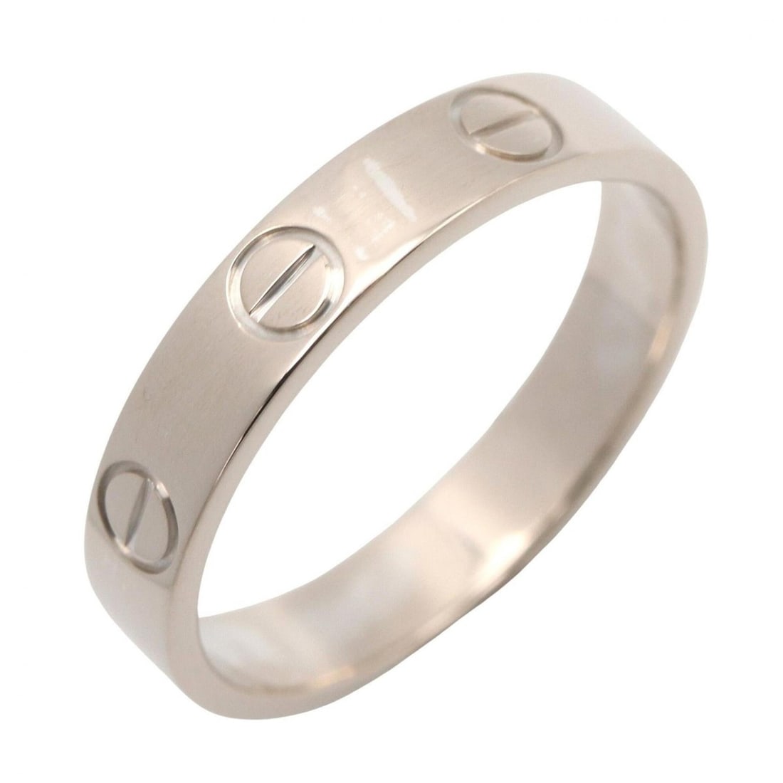 Cartier Mini Love Ring, 18K White Gold (18KWG), Silver Tone, B4085100 (Men's/Women's): --- Catalog ---Category: SizeUS Size: 6Brand Size: 51Category: DesignType: Band ringColor: White goldGender: Men,WomenMaterial: White gold (18K)Category: GeneralMPN: B4085100Brand: Cartier--- Item Lis