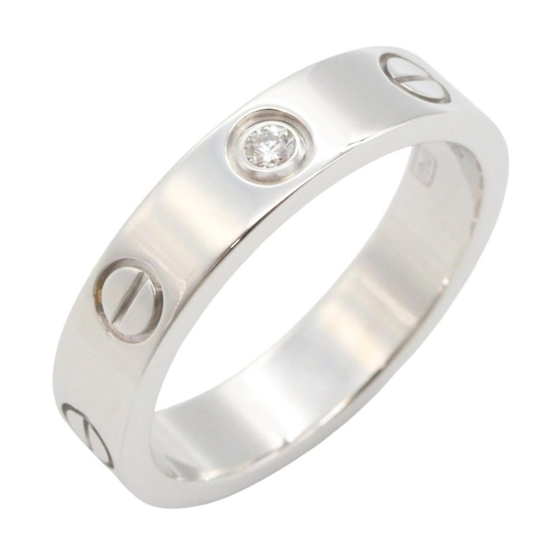 Cartier Mini Love Ring 1PD Ring, Jewelry, 18KWG (White Gold), Diamond, Women's, Silver/Clear Tone,: --- Catalog ---Category: SizeUS Size: 5Brand Size: 49Category: DesignType: Band ringColor: White goldStone: DiamondGender: WomenMaterial: White gold (18K)Category: GeneralMPN: B4050549Brand: Cartier--