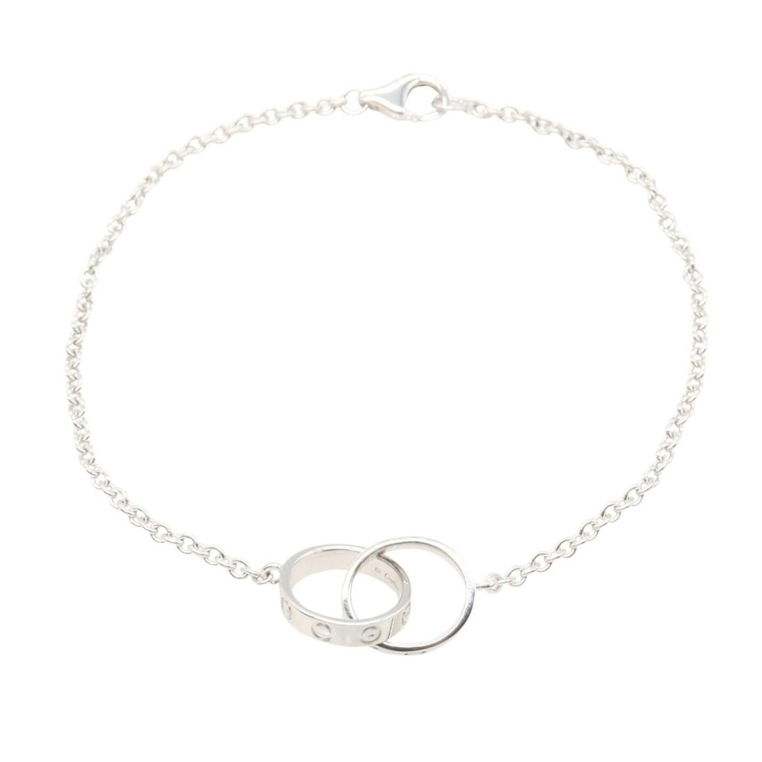 Cartier Baby Love Bracelet, 18K White Gold (WG), Women's, Silver Tone: --- Catalog ---Category: SizeLength: 17cm / 6.69''Category: DesignType: Charm braceletColor: White goldGender: WomenMaterial: White gold (18K)Category: GeneralBrand: Cartier--- Item List ---Section: C
