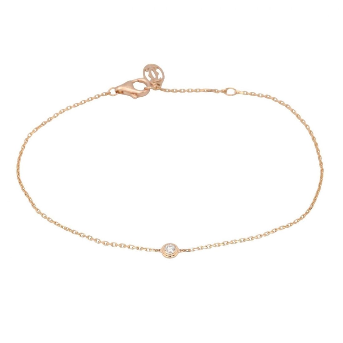 Cartier d'Amour Bracelet Diamond Bracelet, 18KPG (Pink Gold), Diamond, Women's, Clear/Gold Tone: --- Catalog ---Category: SizeLength: 18cm / 7.08''Category: DesignType: Charm braceletColor: Pink goldStone: DiamondGender: WomenMaterial: Pink gold (18K)Category: GeneralBrand: Cartier--- Item List -