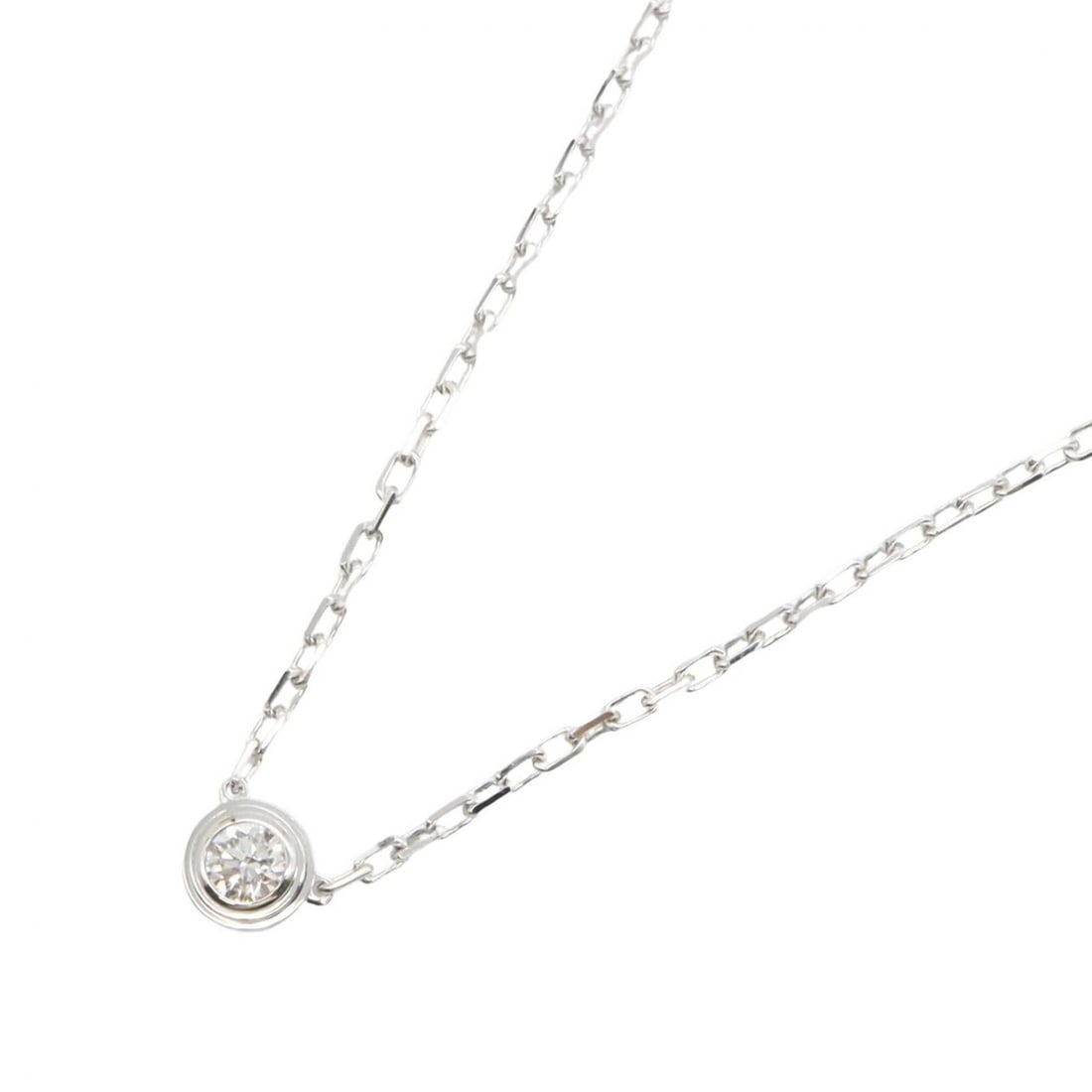 Cartier d'Amour Necklace SM - 18K White Gold (18KWG) Diamond for Women, Silver/Clear Tone, B7215900: --- Catalog ---Category: SizePendant Size: 4mm x 4mm / 0.15'' x 0.15''Neck Circumference: 37.5 cm - 40.5 cm / 14.76'' - 15.94''Category: DesignColor: White goldStone: DiamondGender: WomenMaterial: Whi