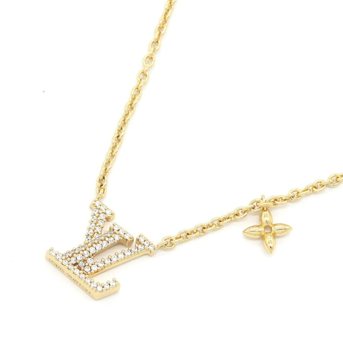 Louis Vuitton Necklace LV Iconic M00596 Gold Metal Charm Pendant for Women
