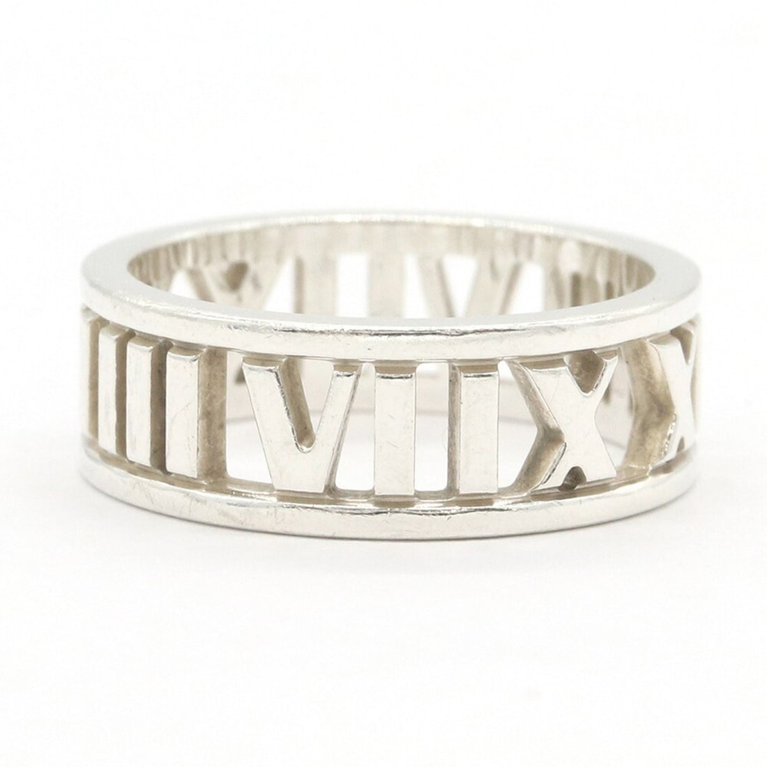 Tiffany & Co. Atlas Sterling Silver 925 Ring, Size 1, Women's Ring.