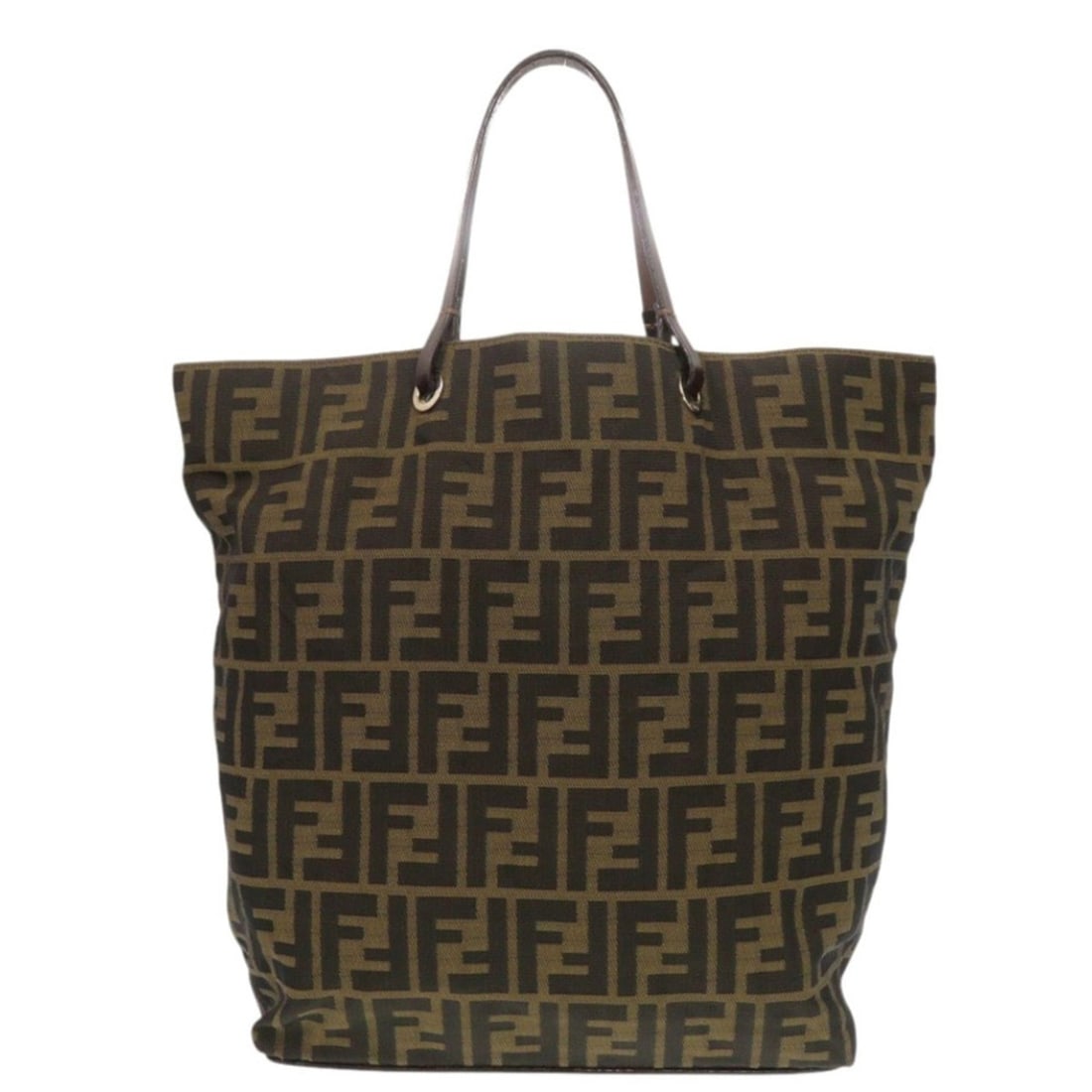 Fendi Zucca pattern canvas leather brown tote bag 1143FENDI: --- Catalog ---Category: SizeSize (HxWxD): 31cm x 25cm x 11.5cm / 12.2'' x 9.84'' x 4.52''Category: DesignType: Tote bagColor: BrownGender: WomenMaterial: Canvas , Leather Category: GeneralBrand: Fend
