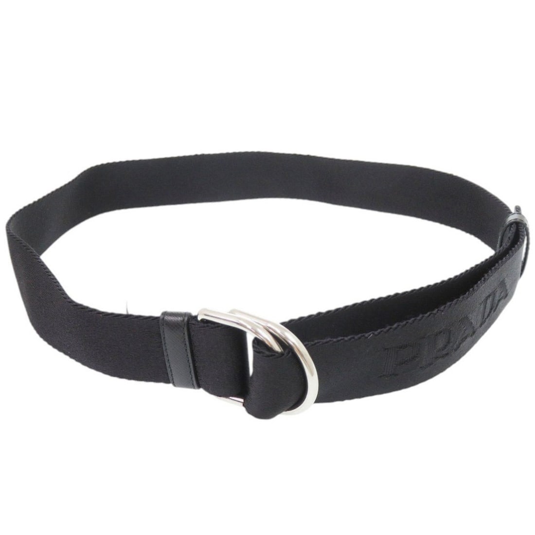 Prada 2CN007 Black Ring Belt (Black) 0248PRADA Men's: --- Catalog ---Category: SizeLength: 113cm / 44.48''Category: DesignType: Standard beltColor: BlackGender: MenMaterial (Strap): Nylon Category: GeneralMPN: 2CN007Brand: PradaCountry of Origin: Italy--