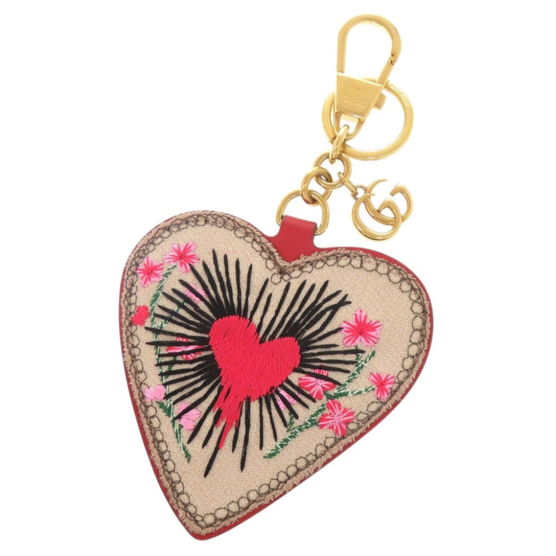 Gucci Heart Motif GG Supreme Beige Red Keychain Accessory Bag Charm 1130GUCCI: --- Catalog ---Category: SizeSize (HxWxD): 16.5cm x 9cm / 6.49'' x 3.54''Category: DesignType: KeyringColor: Beige, Red colorGender: WomenMaterial: GG Supreme, MetalCategory: GeneralBrand: GucciCountr