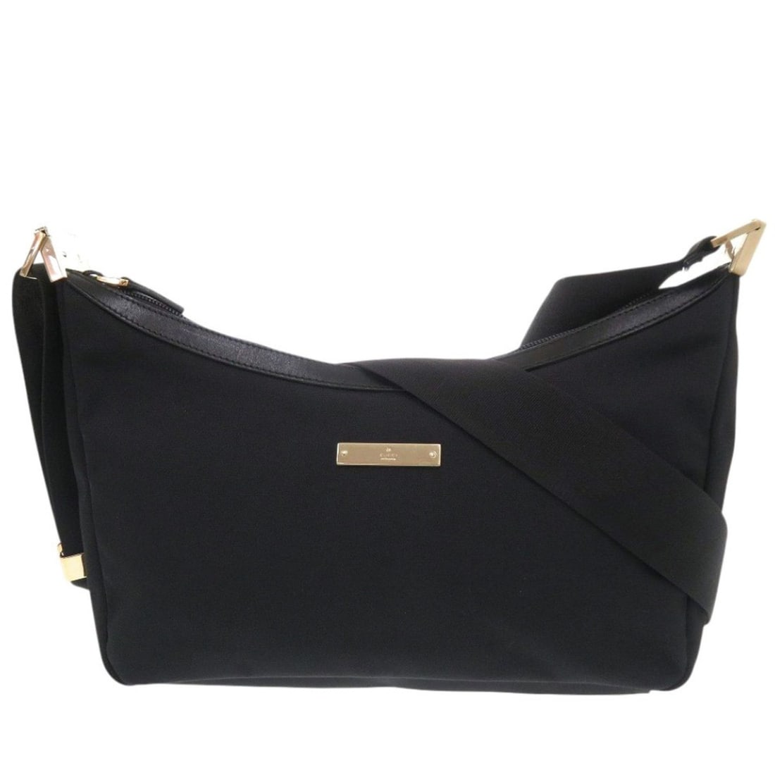 Gucci 019 0433 Nylon Canvas Black Shoulder Bag 1255GUCCI
