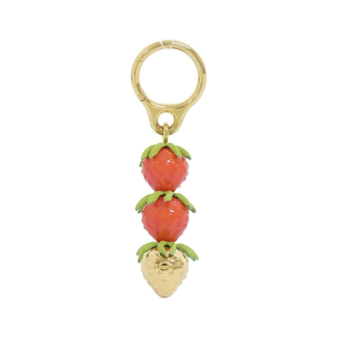 Loewe Strawberry Charm C621232XM9 - Accessory Bag: --- Catalog ---Category: DesignType: Handbag charmColor: Gold, Red colorGender: WomenCategory: GeneralBrand: Loewe--- Item List ---Section: ConditionRanking: Rank A Used - A few traces of usage, some 