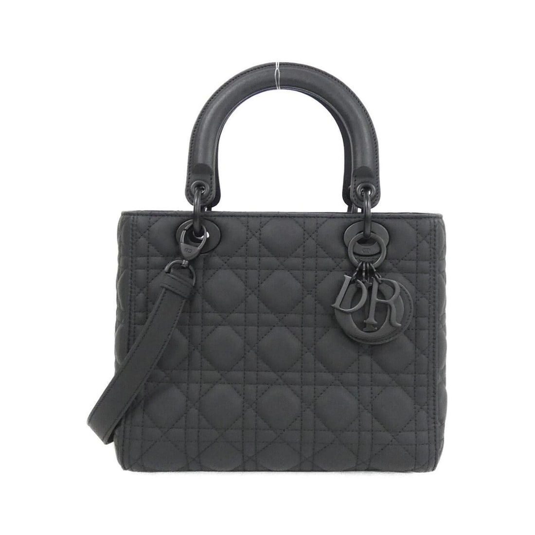 Christian Dior Lady Medium M0565SLOI Handbag: --- Catalog ---Category: SizeSize (HxWxD): 19cm x 23cm x 11cm / 7.48'' x 9.05'' x 4.33''Category: DesignType: HandbagColor: BlackGender: WomenMaterial: Leather Leather/Fur Type: CalfskinCategory: Gene