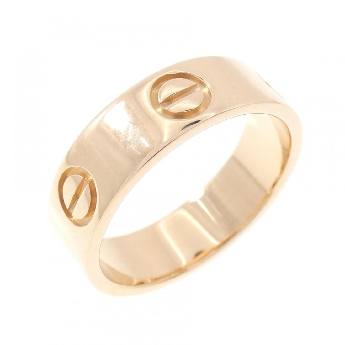 Cartier Love Ring: --- Catalog ---Category: SizeUS Size: 6.5Brand Size: 52Category: DesignType: Band ringGender: WomenMaterial: Pink gold (18K)Category: GeneralBrand: Cartier--- Item List ---Section: ConditionRanking: R