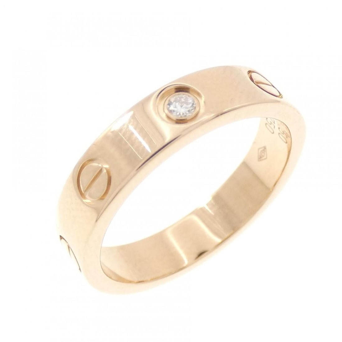 Cartier Mini Love 1P Ring: --- Catalog ---Category: SizeUS Size: 5.5Brand Size: 50Category: DesignType: Band ringGender: WomenMaterial: Pink gold (18K)Category: GeneralBrand: Cartier--- Item List ---Section: ConditionRanking: R