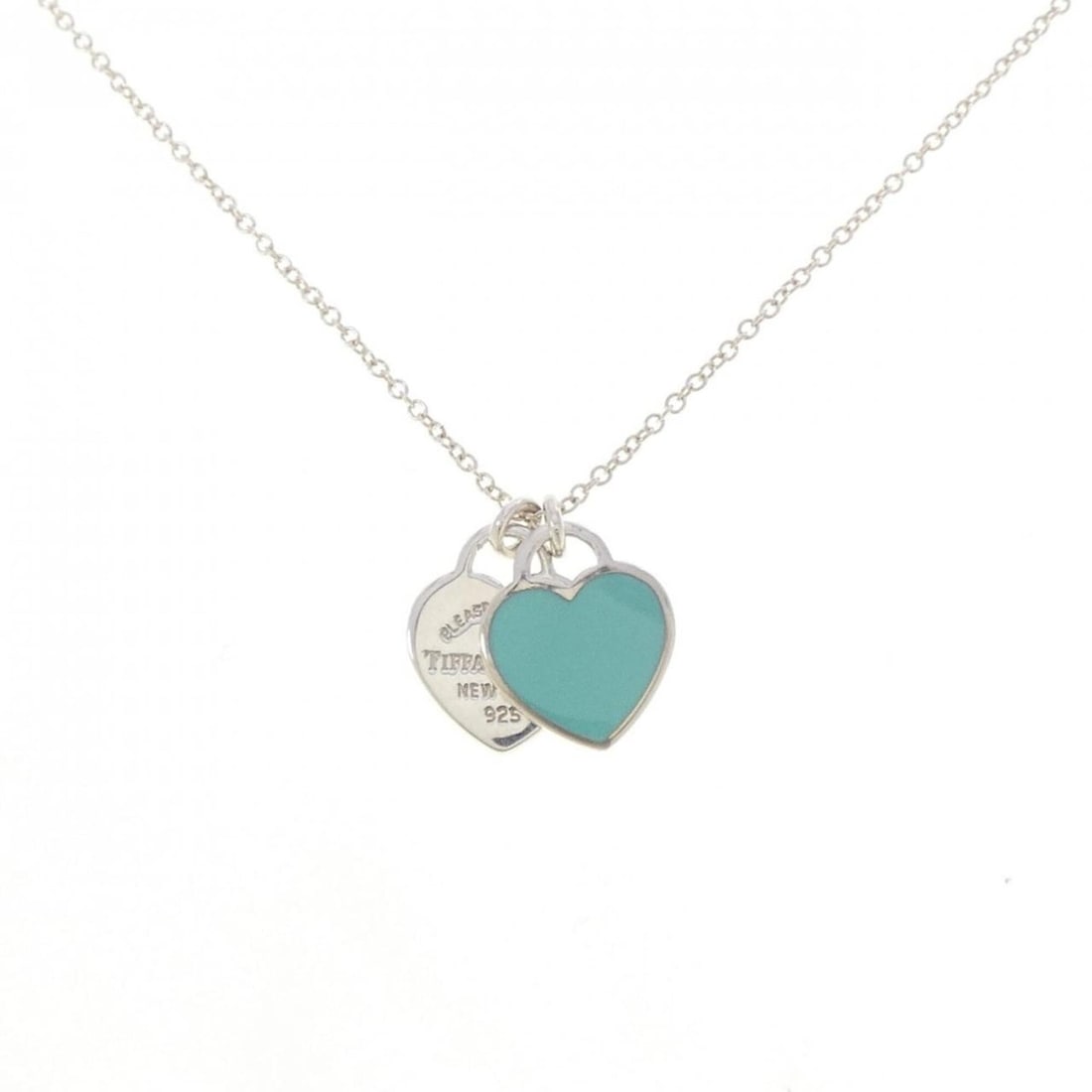 Tiffany & Co. Return to Mini Double Heart Tag Necklace: --- Catalog ---Category: SizePendant Size: 13.5mm x 13.9mm / 0.53'' x 0.54''Neck Circumference: 41 cm / 16.14''Category: DesignGender: WomenMaterial: Silver 925Pendant Type: PendantNecklace Type:
