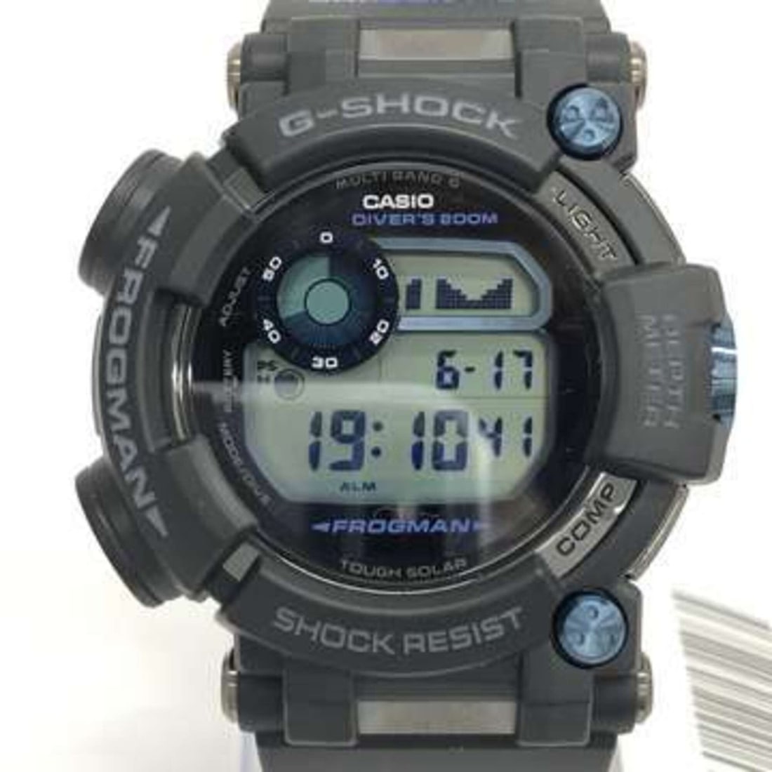 CASIO G-SHOCK MASTER OF G - SEA FROGMAN GWF-D1000B-1JF Black Stainless Steel/Resin Men's Watch: --- Catalog ---Category: SizeWrist Size: 15cm - 22cm / 5.9'' - 8.66''Case Diameter: 53.3mm / 2.1''Category: DesignType: WristwatchGender: MenColor (Dial): BlackMaterial (Case): Stainless steelCategory
