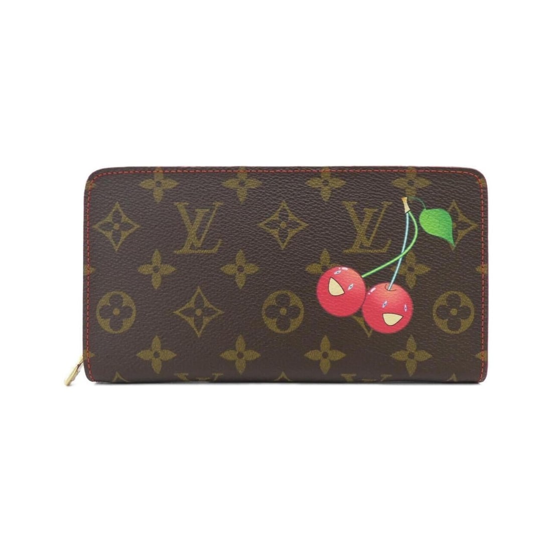 Louis Vuitton Monogram Cherry Porte Monnaie Zip Wallet M95006