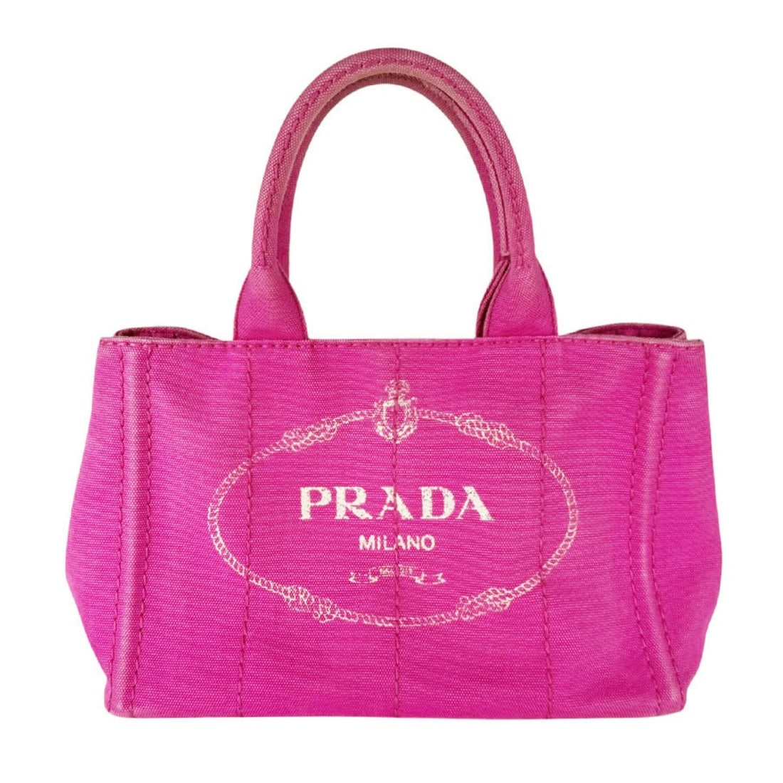 Prada PRADA handbag shoulder bag Canapa canvas pink gold women's z10648: --- Catalog ---Category: SizeSize (HxWxD): 18cm x 30cm x 16cm / 7.08'' x 11.81'' x 6.29''Category: DesignType: Handbag, Shoulder bagColor: PinkGender: WomenMaterial: Canvas Category: GeneralBrand: