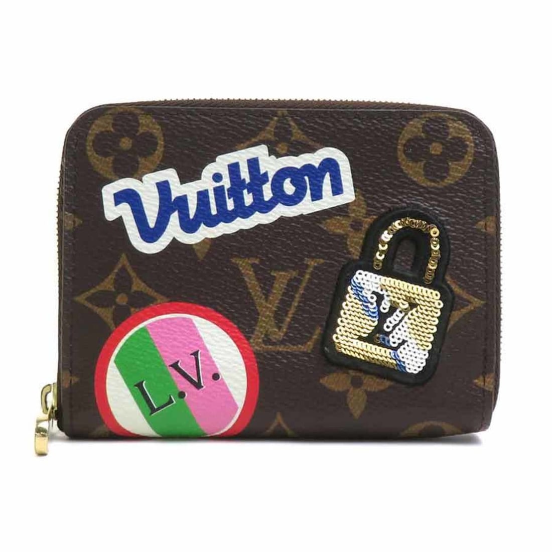 Louis Vuitton LOUIS VUITTON Wallet/Coin Purse Patches Collection Monogram Zippy Coin Canvas Brown: --- Catalog ---Category: SizeSize (HxWxD): 8.5cm x 11cm x 1.8cm / 3.34'' x 4.33'' x 0.7''Category: DesignType: Coin purse/coin caseColor: Brown, MonogramGender: WomenMaterial: Monogram Category: