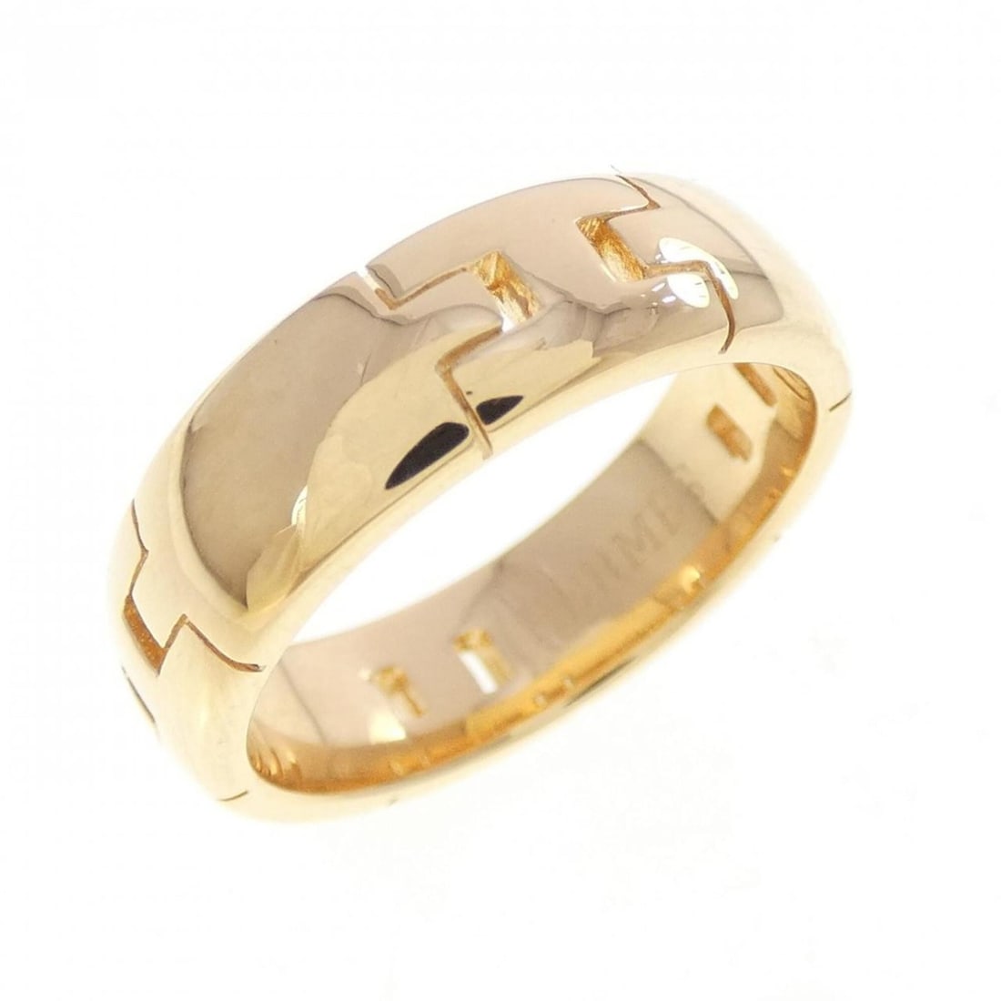 Hermes Hercules Petite Model Ring: --- Catalog ---Category: SizeJP Size: 9US Size: 5Category: DesignType: Band ringGender: WomenMaterial: Yellow gold (18K)Category: GeneralBrand: Hermes--- Item List ---Section: ConditionRanking: Rank A