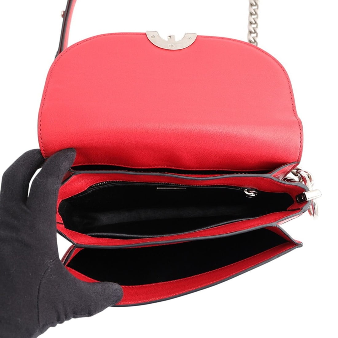 Prada Chain Shoulder Bag Leather 1BD030 PRADA Handbag - 6