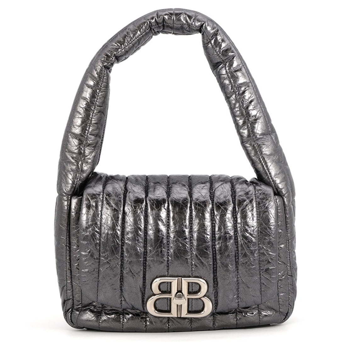 Balenciaga Shoulder Bag Monaco BB Small Leather 787896 BALENCIAGA Handbag: --- Catalog ---Category: SizeSize (HxWxD): 18cm x 26cm x 11cm / 7.08'' x 10.23'' x 4.33''Category: DesignType: Shoulder bagColor: Metallic grayGender: WomenMaterial: Leather Category: GeneralBrand: