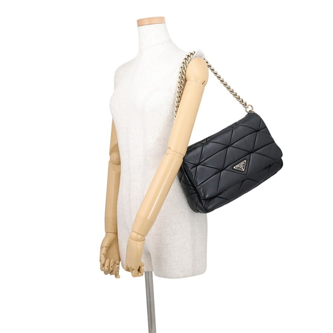 Prada Handbag System Patchwork Leather 1BD291 PRADA Black - 4