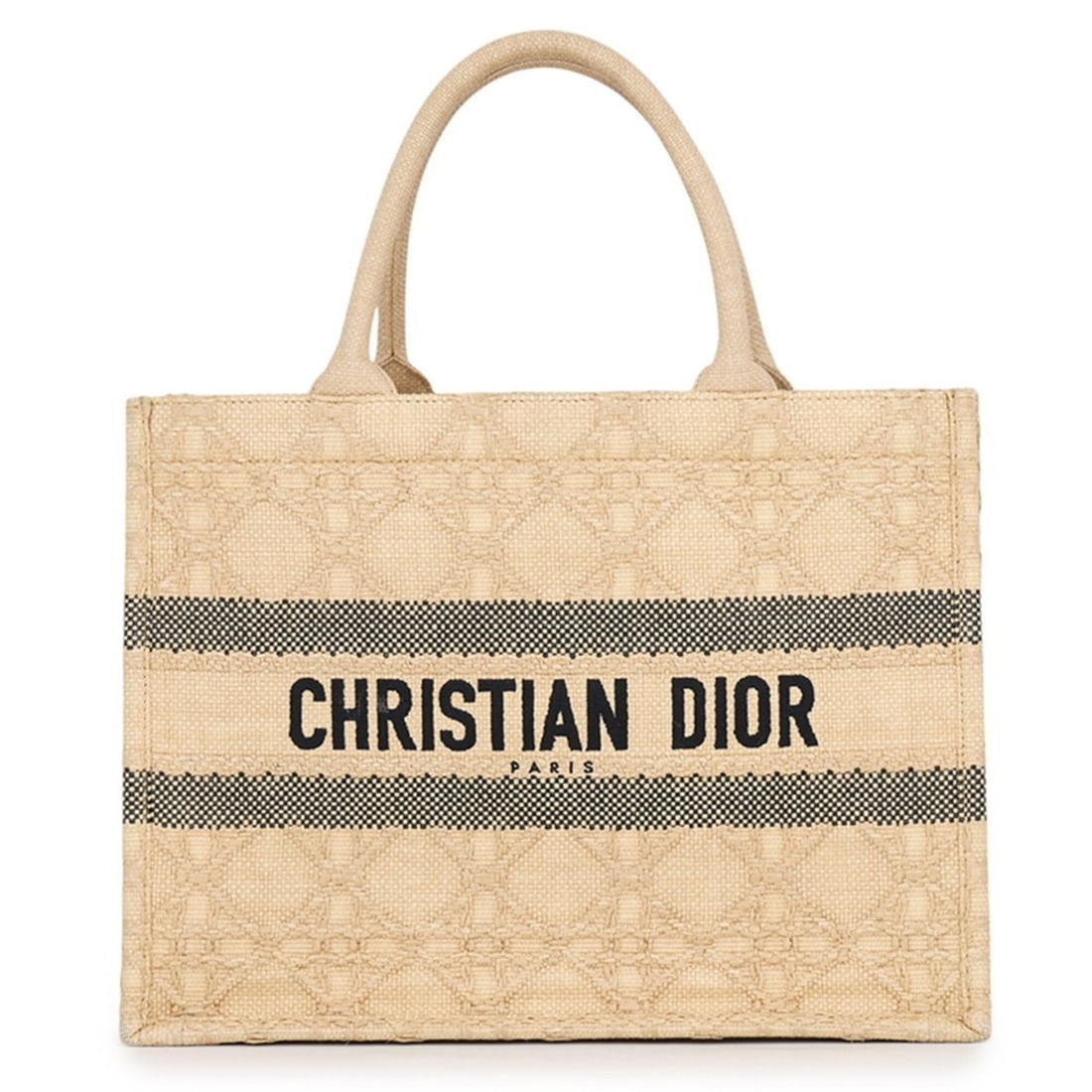 Christian Dior Book Tote Cannage Medium Raffia Bag M1296ZSQD_M925 Black Handbag for Women: --- Catalog ---Category: SizeSize (HxWxD): 27cm x 36cm x 17cm / 10.62'' x 14.17'' x 6.69''Category: DesignType: Tote bagColor: Beige, BlackGender: WomenMaterial: Raffia Category: GeneralBrand: Christi