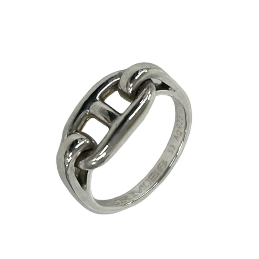 HERMES Chaine d'Ancre Ring, Sterling Silver 925, Size #53, Accessory, Item Number 33008 (1 of 15)