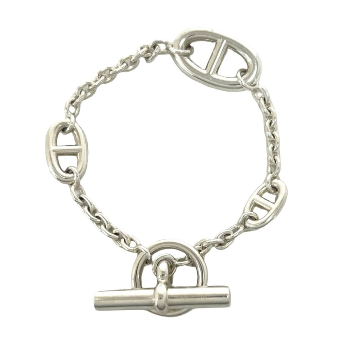 HERMES Chaine d'Ancre Farandole LG Bracelet, Sterling Silver 925, Men's Accessory, Silver, 24309 (1 of 12)