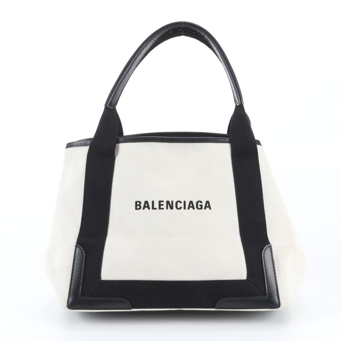Balenciaga Navy Cabas 339933 Leather Tote Bag Shoulder Handbag for Women