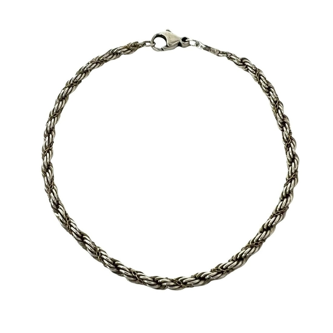 TIFFANY&Co. Tiffany Vintage Twist Rope Bracelet, Sterling Silver 925, 18K 750YG, & Gold, Item No.: --- Catalog ---Category: SizeLength: 17.5cm / 6.88''Category: DesignType: Charm braceletColor: Gold, SilverGender: WomenMaterial: Silver 925, Yellow gold (18K)Category: GeneralBrand: Tiffany--- Item L