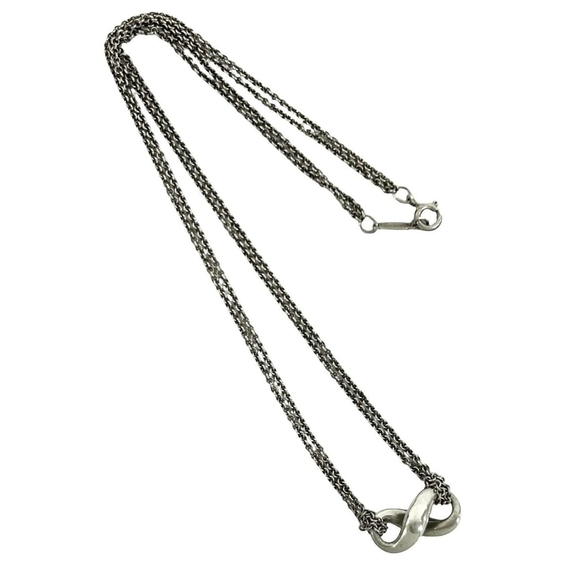 TIFFANY&Co. Tiffany Vintage Infinity Necklace, Sterling Silver 925 Pendant, Accessory, 68987