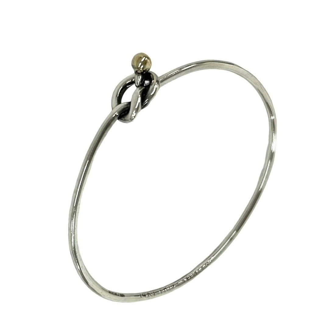 TIFFANY&Co. Tiffany Vintage Love Knot Bracelet, Sterling Silver 925, 14K Yellow Gold, Silver, Item: --- Catalog ---Category: SizeLength: 15.5cm / 6.1''Category: DesignType: Charm braceletColor: Gold, SilverGender: WomenMaterial: Silver 925Category: GeneralBrand: Tiffany--- Item List ---Section: Cond