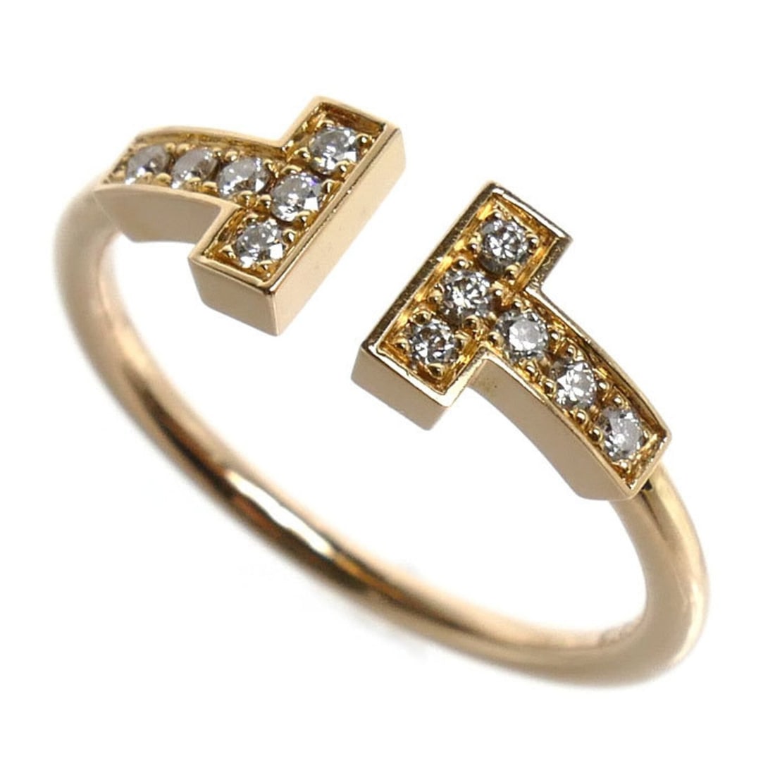 TIFFANY&Co. Tiffany & Co. 18KPG Pink Gold T Wire Ring (60147315) with Diamonds, 2.4g, Women's: --- Catalog ---Category: SizeUS Size: 6Brand Size: 51Category: DesignType: Band ringStone: DiamondGender: WomenMaterial: Pink gold (18K)Category: GeneralMPN: 60147315Brand: TiffanyCountry of Origin: U