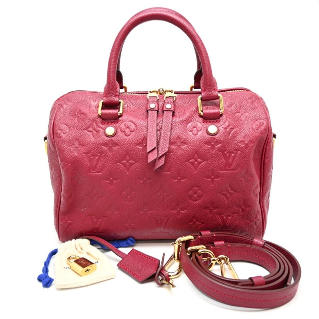 Louis Vuitton Speedy Bandoulière 25 Women's Handbag M40827 (Discontinued) Monogram Empreinte Jaipur: --- Catalog ---Category: SizeSize (HxWxD): 18.5cm x 25.5cm x 15cm / 7.28'' x 10.03'' x 5.9''Category: DesignType: HandbagColor: JaipurGender: WomenMaterial: Monogram Empreinte Category: GeneralMPN: M4