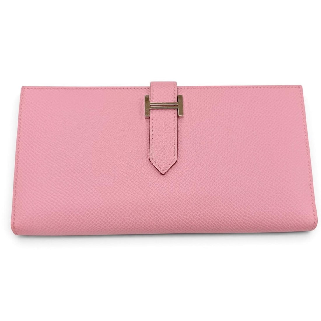 HERMES Bearn Soufflé Long Wallet in Veau Epsom leather (Mauve Sylvestre) with silver hardware, U: --- Catalog ---Category: SizeSize (HxWxD): 9cm x 17.5cm / 3.54'' x 6.88''Category: DesignType: Long wallet (bi-fold)Gender: WomenMaterial: Epsom leather Category: GeneralBrand: HermesCountry of Origin