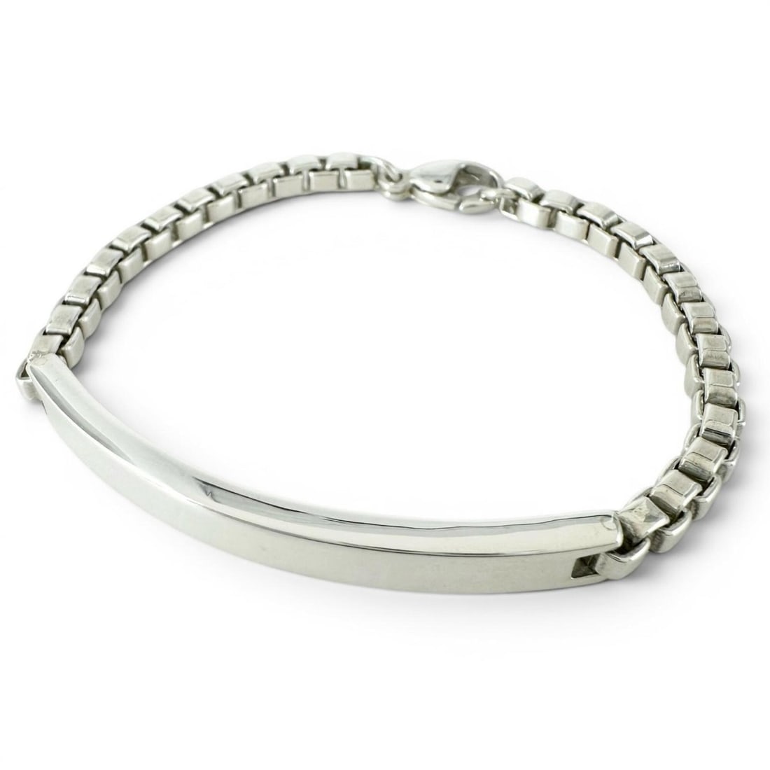TIFFANY&Co. Tiffany Venetian Link ID Bracelet, SV925 Silver, Weight 17.4g, Women's, Comes with Box.: --- Catalog ---Category: SizeLength: 16cm / 6.29''Category: DesignType: Charm braceletColor: SilverGender: WomenMaterial: Silver 925Category: GeneralBrand: Tiffany--- Item List ---Section: ConditionRa
