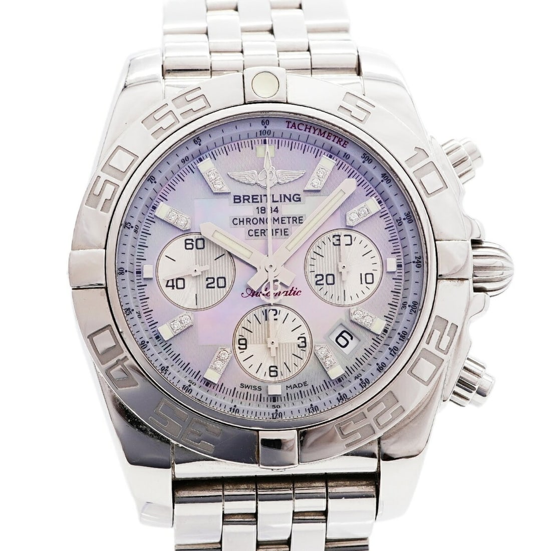 Breitling Chronomat 44 Mother-of-Pearl AB0110 Gray Dial Men's Watch (1 of 10)