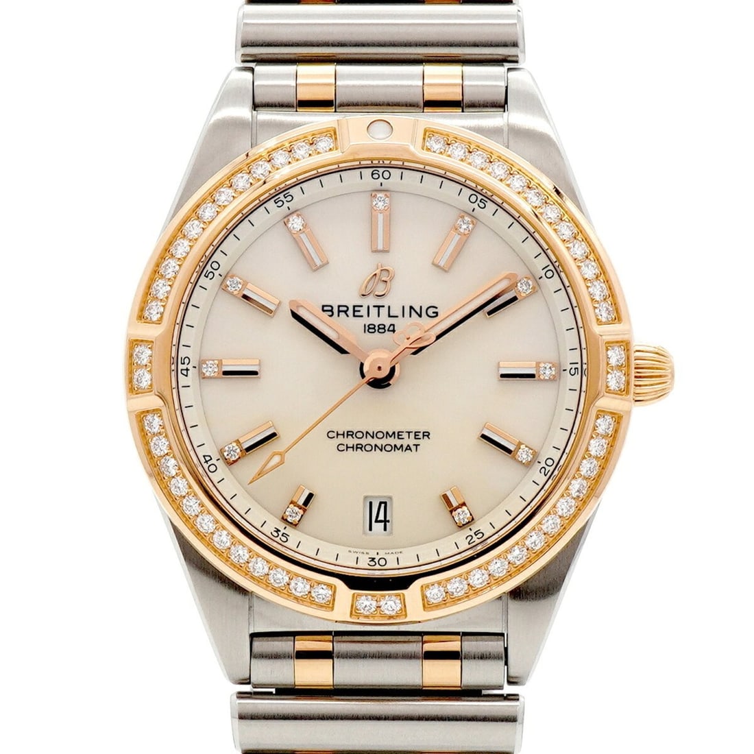 Breitling Chronomat 32 U77310 Silver Dial Women's Watch: --- Catalog ---Category: SizeWrist Size: 18cm / 7.08''Case Diameter: 32mm / 1.26''Category: DesignType: WristwatchGender: WomenColor (Dial): SilverMaterial (Band): Stainless steelCategory: GeneralMPN: