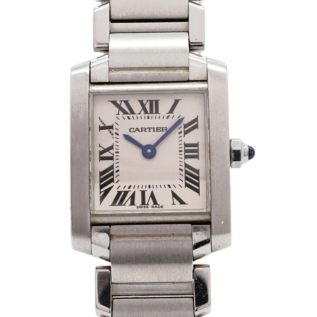 Cartier Tank Française SM W51008Q3 Ivory Dial Women's Watch: --- Catalog ---Category: SizeWrist Size: 14.5cm / 5.7''Case Diameter: 20.2mm / 0.8''Category: DesignType: WristwatchGender: WomenColor (Dial): IvoryMaterial (Band): Stainless steelCategory: GeneralMPN