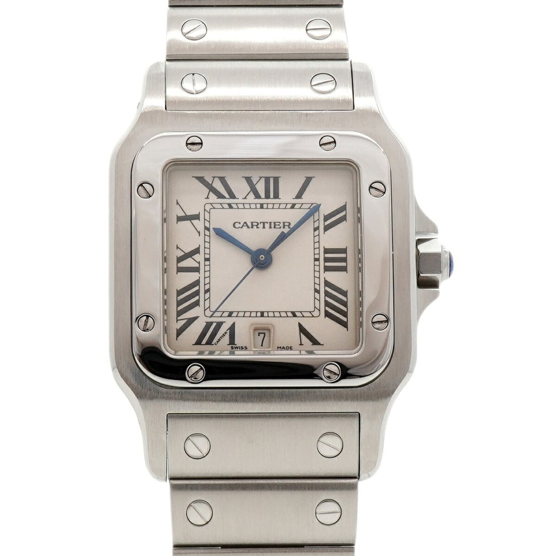 Cartier Santos Galbee LM W20060D6 Ivory Dial Men's Watch: --- Catalog ---Category: SizeWrist Size: 21cm / 8.26''Case Diameter: 29mm / 1.14''Category: DesignType: WristwatchGender: MenColor (Dial): IvoryMaterial (Band): Stainless steelCategory: GeneralMPN: W2