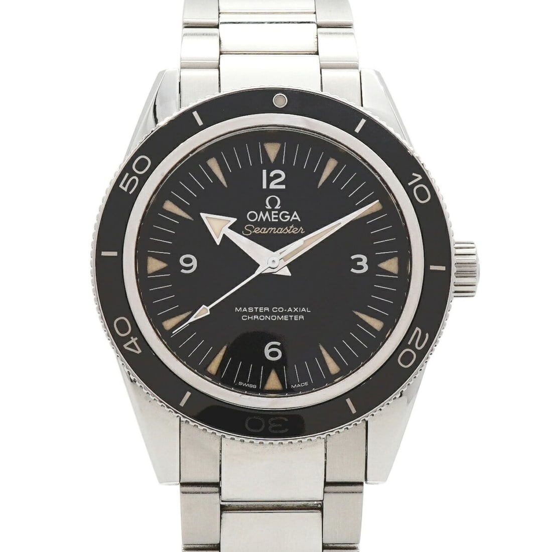Omega Seamaster 300 Master Co-Axial 233.30.41.21.01.001 Black Dial Men's Watch: --- Catalog ---Category: SizeWrist Size: 19.5cm / 7.67''Case Diameter: 40.9mm / 1.61''Category: DesignType: WristwatchGender: MenColor (Dial): BlackMaterial (Band): Stainless steelCategory: GeneralMPN