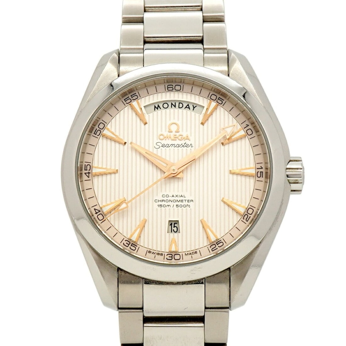 Omega Seamaster Aqua Terra Day-Date 231.10.42.22.02.001 Silver Dial Men's Watch: --- Catalog ---Category: SizeWrist Size: 19cm / 7.48''Case Diameter: 41.5mm / 1.63''Category: DesignType: WristwatchGender: MenColor (Dial): SilverMaterial (Band): Stainless steelCategory: GeneralMPN: