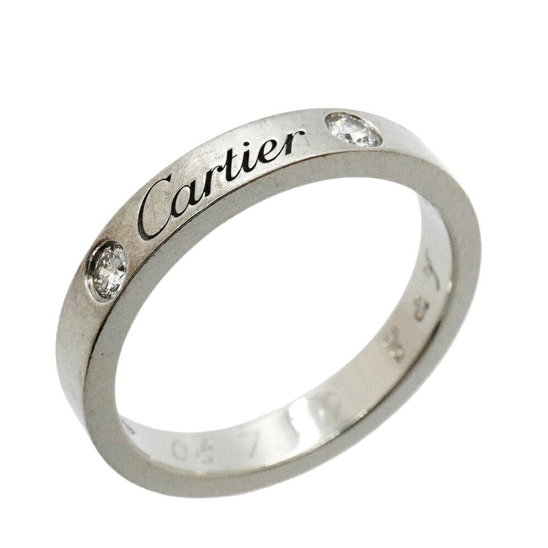 Cartier C de Ring, 2PD, Pt950 Platinum, Diamond, Size 49, Ladies', P3388021