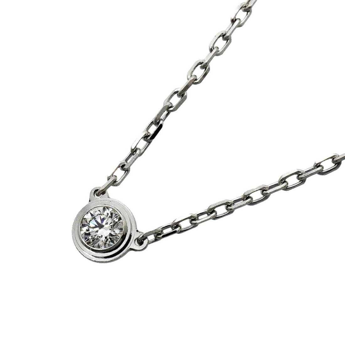 Cartier Damour Necklace SM 1PD 18KWG White Gold Diamond Ladies P3351073