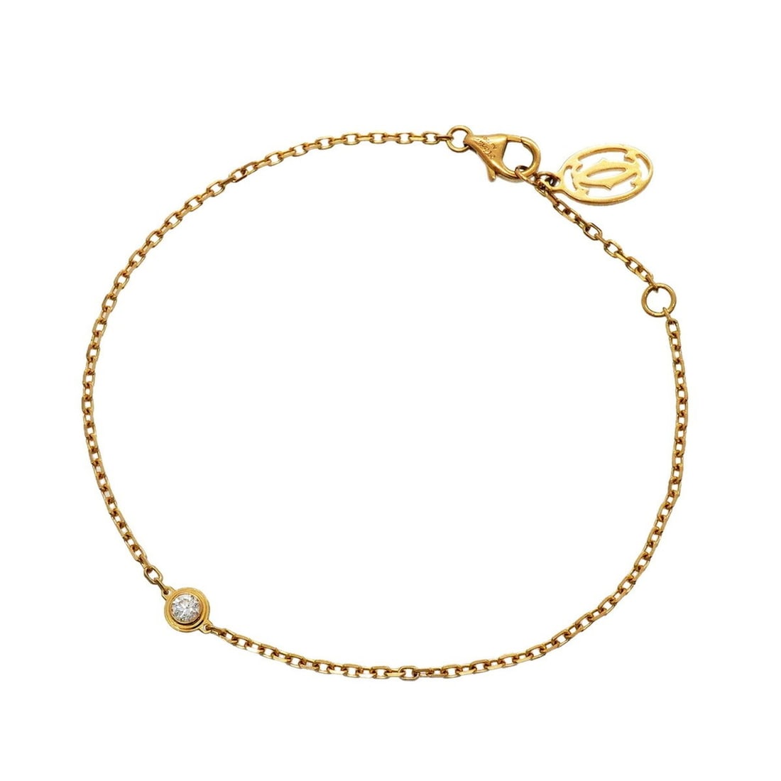 Cartier Damour Bracelet SM 1PD 18KYG Yellow Gold Diamond Ladies P3322738: --- Catalog ---Category: SizeLength: 18cm / 7.08''Category: DesignType: Charm braceletStone: DiamondGender: WomenMaterial: Yellow gold (18K)Category: GeneralBrand: Cartier--- Item List ---Section: Con