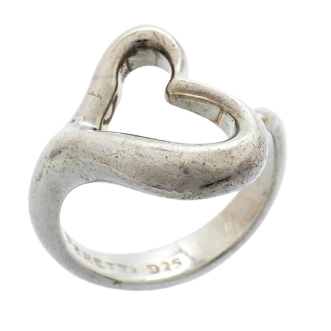 Tiffany & Co. Heart Ring, Sterling Silver 925, Size 8.5, Women's: --- Catalog ---Category: SizeJP Size: 8.5US Size: 4.5Category: DesignType: Band ringGender: WomenMaterial: Silver 925Category: GeneralBrand: Tiffany--- Item List ---Section: ConditionRanking: Rank AB 
