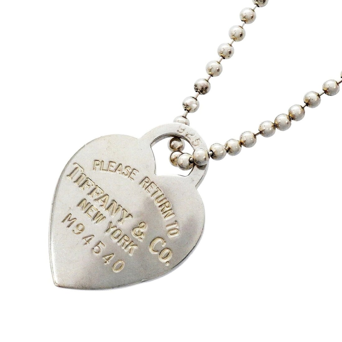 Tiffany & Co. Return to Hearts Heart Tag Ball Chain Necklace, Sterling Silver 925, Women's: --- Catalog ---Category: SizePendant Size: 30mm x 23mm / 1.18'' x 0.9''Neck Circumference: 85.5 cm / 33.66''Category: DesignGender: WomenMaterial: Silver 925Necklace Type: NecklaceCategory: GeneralBra