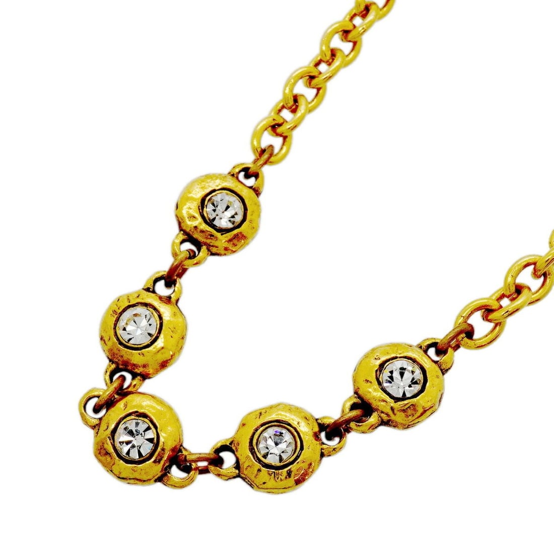 Chanel Necklace, GP Plated, Rhinestones, Gold, Women's: --- Catalog ---Category: SizeNeck Circumference: 84.5 cm / 33.26''Category: DesignColor: GoldGender: WomenMaterial: Gold plating, RhinestoneNecklace Type: NecklaceCategory: GeneralBrand: Chanel--- Ite