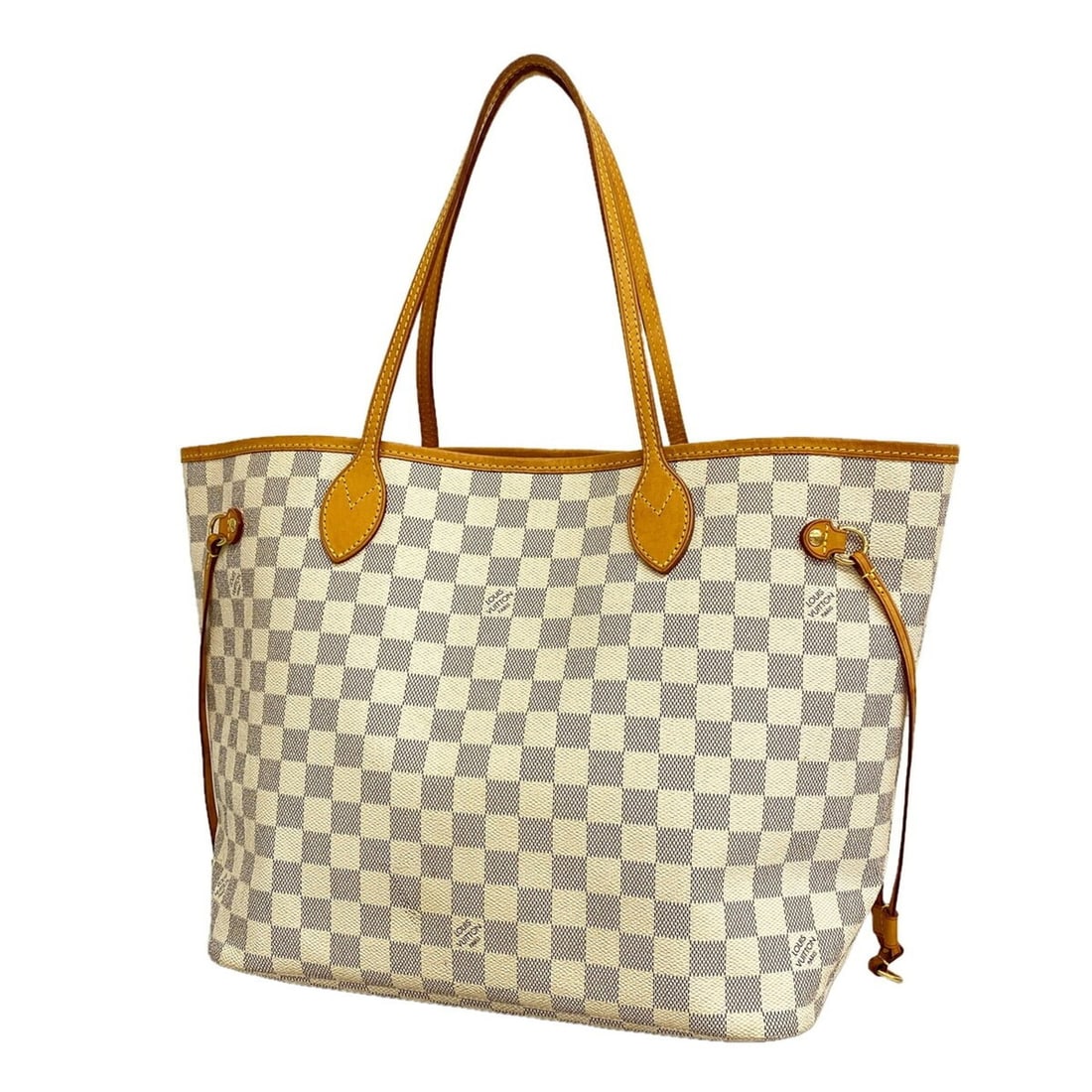Louis Vuitton Damier Azur Neverfull MM Tote Bag N51107 White Women's (1 of 11)