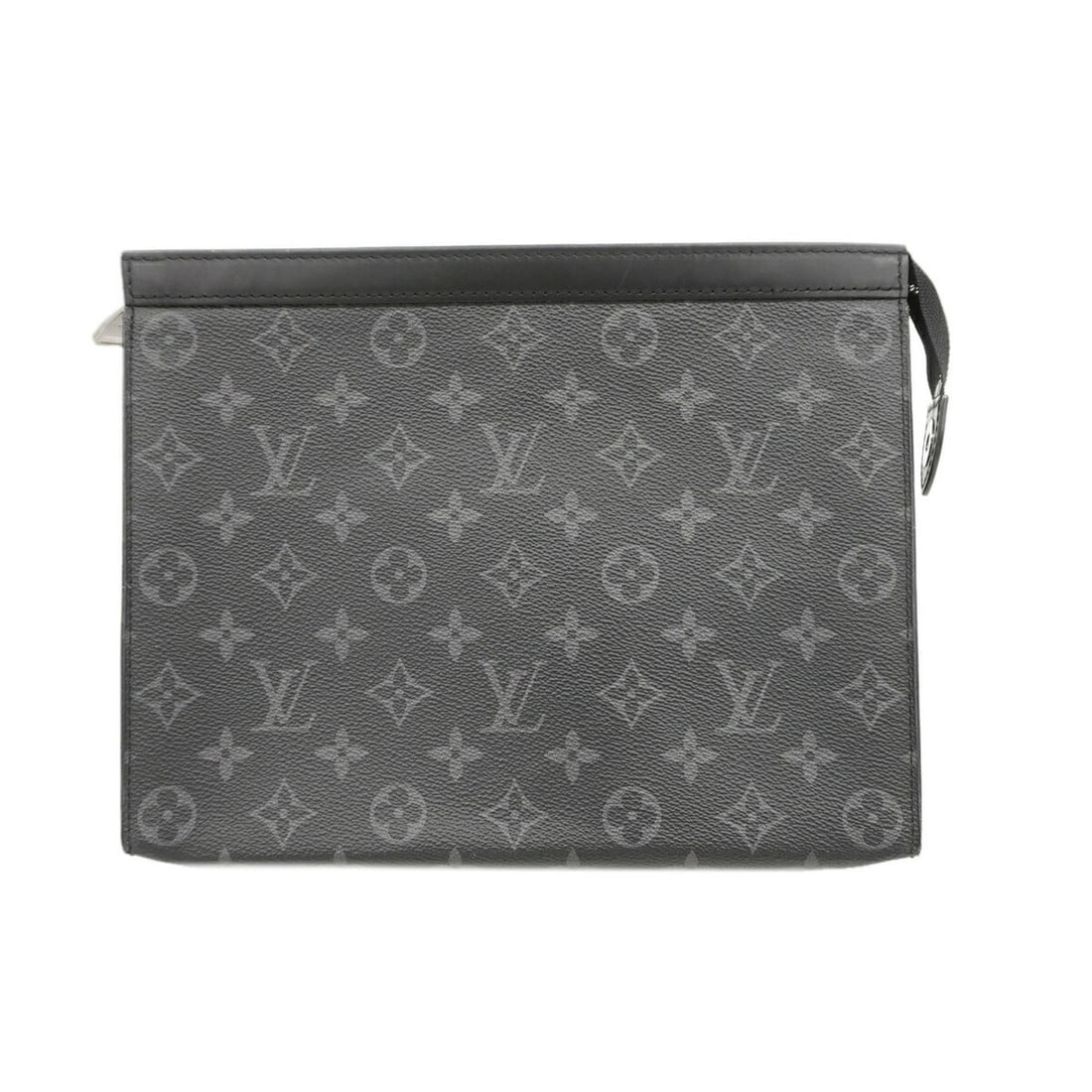 Louis Vuitton Monogram Eclipse Pochette Voyage MM Clutch Bag M61692 Black Men's